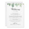 Green Eucalyptus Botanical Wedding Welcome Letter