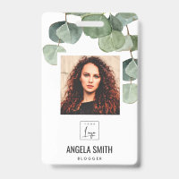 GREEN EUCALYPTUS EMPLOYEE PHOTO BARCODE NAME