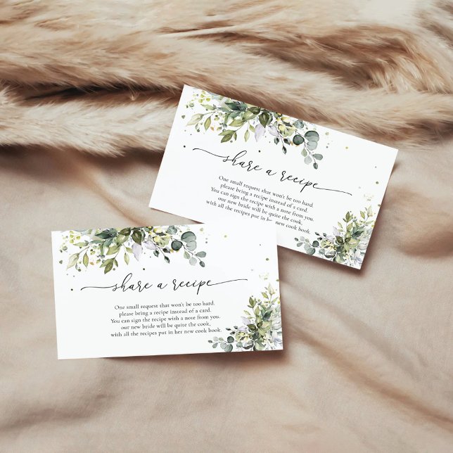 Green Eucalyptus Floral Recipe Request Card (Creator Uploaded)