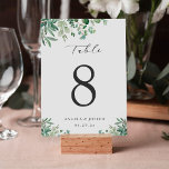 Green Eucalyptus Leaves 5x7 Table Number Card<br><div class="desc">Green Eucalyptus Leaves Wedding Table Number Card. Please customise this template one by one (e.g,  from number 1 to xx) ,  and add each number card separately to your cart.</div>