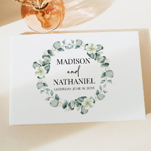 Green Eucalyptus Leaves Greenery Botanical Wedding Guest Book