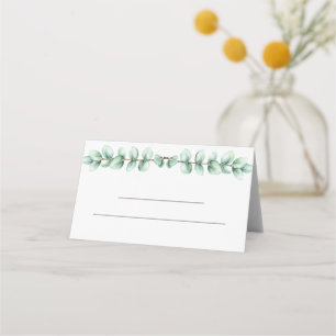 Green Eucalyptus Wedding Table Number place card