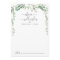 Green Eucalyptus Wedding Well Wishes Advice Card