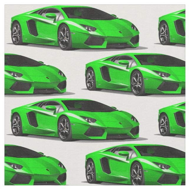 Green Exotic Car Fabric (Close Up)