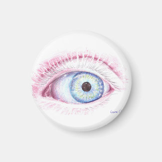 green eye ballpoint pen drawing magnet