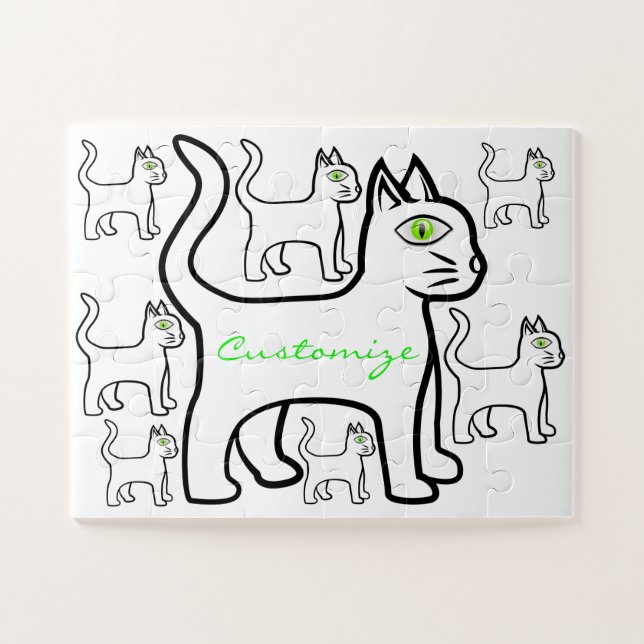Green-eye Cat Thunder_Cove Bar Jigsaw Puzzle (Horizontal)