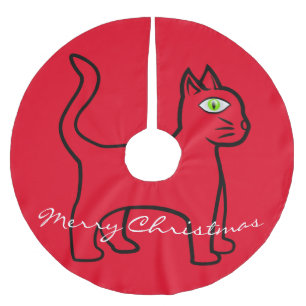 Green-eye Cat Thunder_Cove  Brushed Polyester Tree Skirt
