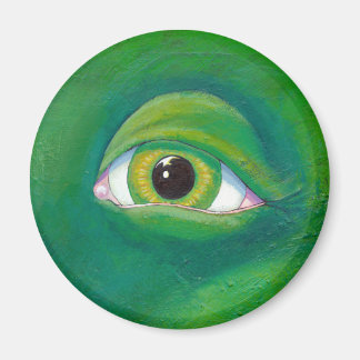 Green eye dinosaur dragon ogre art Remembering Magnet
