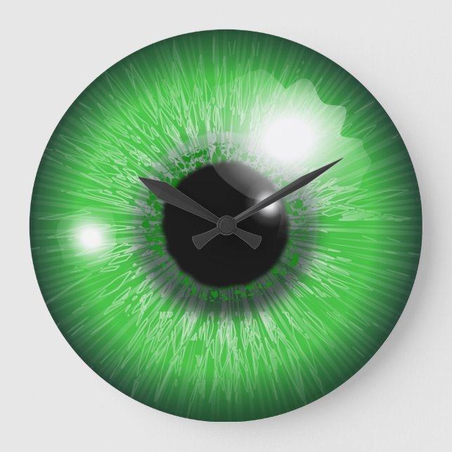 green eye iris design large clock (Front)
