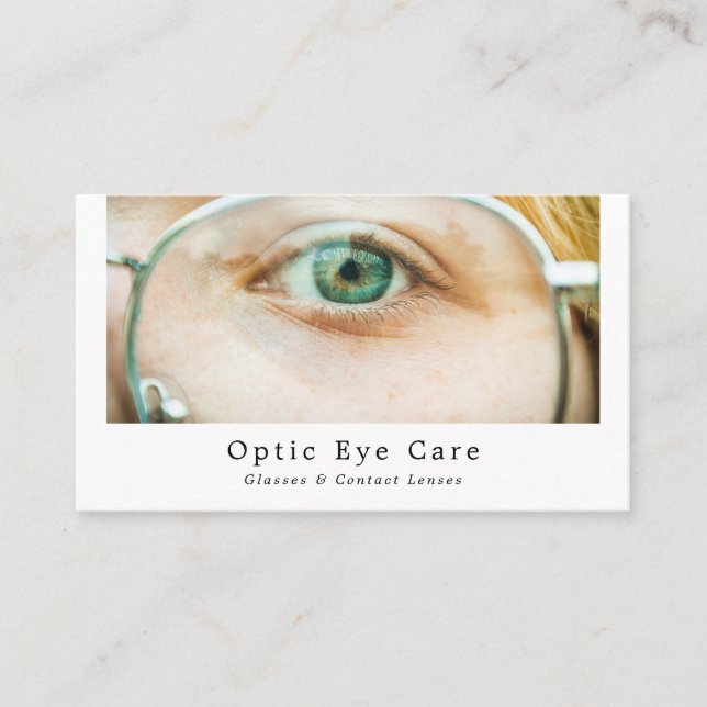 Green Eye, Optician, Technical Practitioner Business Card (Front)