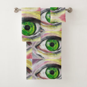 Green Eye Painting Towel Set