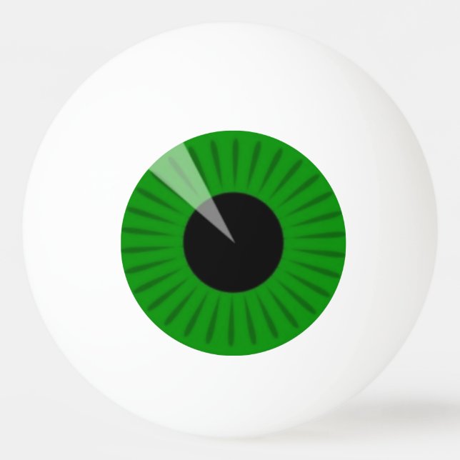 Green Eyeball  Ping Pong Ball (Front)