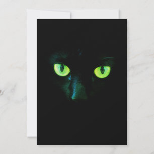 Green eyed black cat template