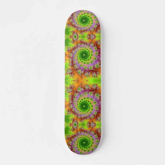 Green Eyed Fractal Skateboard (Front)