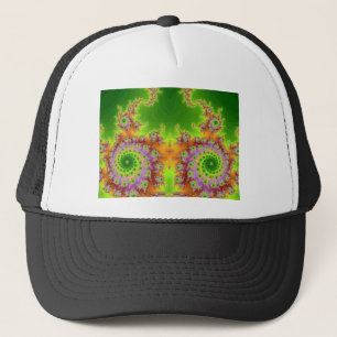 Green Eyed Fractal Trucker Hat