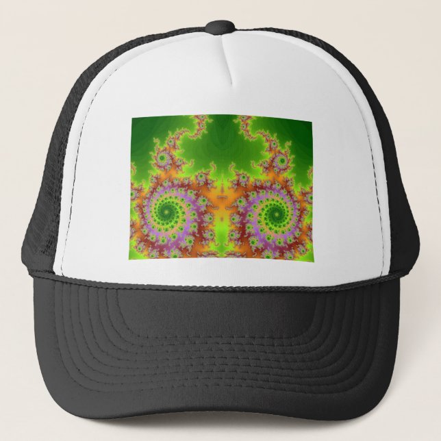 Green Eyed Fractal Trucker Hat (Front)