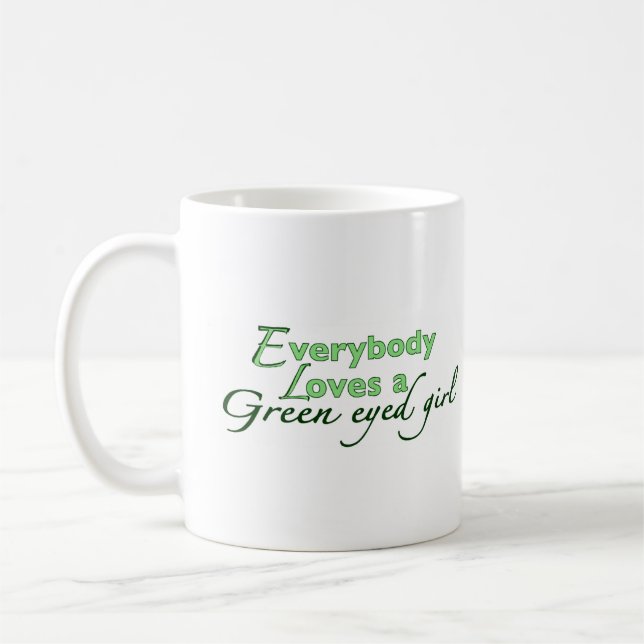 Green Eyed Girl Coffee Mug (Left)