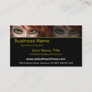 Green Eyes D2 - Fantasy Business Cards