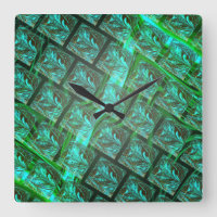 'Green eyes in grid', scratched and blurred 