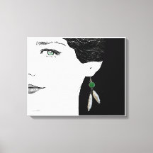 Green eyes pretty woman fashion illustration art