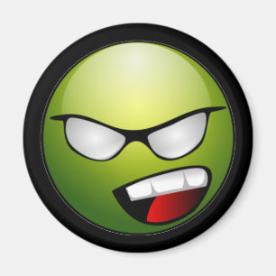 Green Face Black Magnet