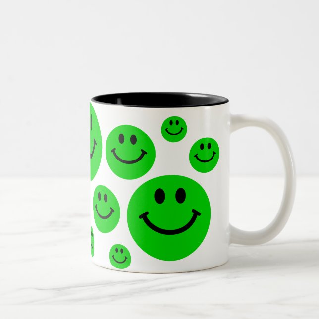 Green Faces Mug (Right)