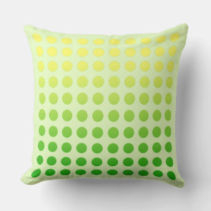 Green Fade Polka Dot Design Pillow 2