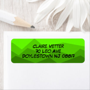 Green Fade Return Address Label