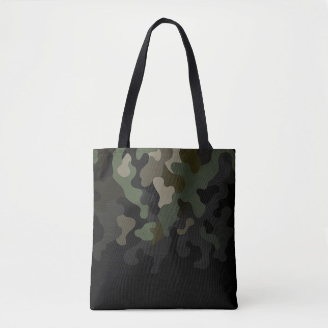 Green Fading Camo Camouflage Tote Bag (Front)
