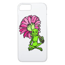 Green Faerie Holding Flower iPhone Case