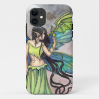 Green Fairy and Dragon Fantasy Art