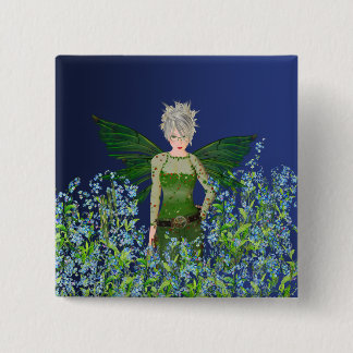 Green Fairy - Forget-Me-Not 15 Cm Square Badge