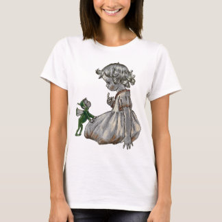 Green Fairy & girl ladies tshirt 