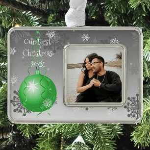 Green Fancy Christmas Framed Ornament