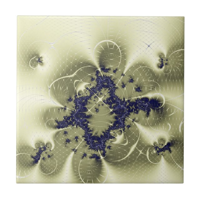 Green Fantasy Ceramic Tile (Front)