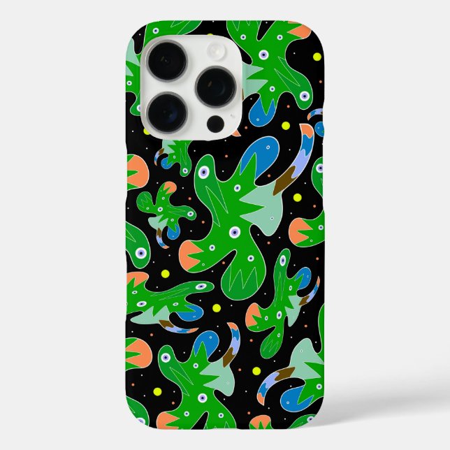 Green Fantasy Floral Pattern Case-Mate iPhone Case (Back)