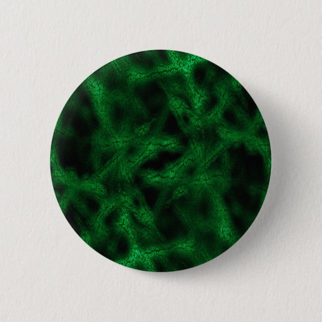 Green fantasy pattern 6 cm round badge (Front)