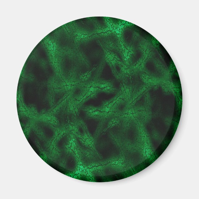 Green fantasy pattern magnet (Front)