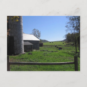 green farm postcard