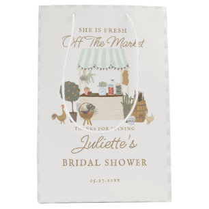 Green Farmer Market Farm Fresh Bridal Shower Favou Medium Gift Bag