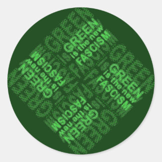 Green Fascism Classic Round Sticker