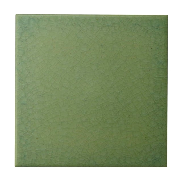 Green Faux Crackle Repro Pilkington Mix & Match Ceramic Tile (Front)