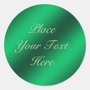 Green Faux Metallic Foil Customisable Sticker