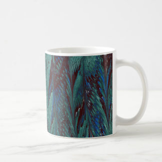 Green feathered mug