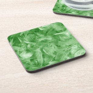 Green Feathers Coaster
