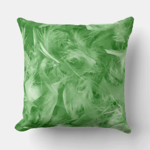 Green Feathers Cushion
