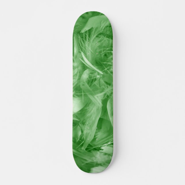 Green Feathers Skateboard (Front)