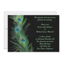 Green Feathers with Black Wedding