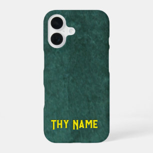 Green Felt design - iPhone 16 Case