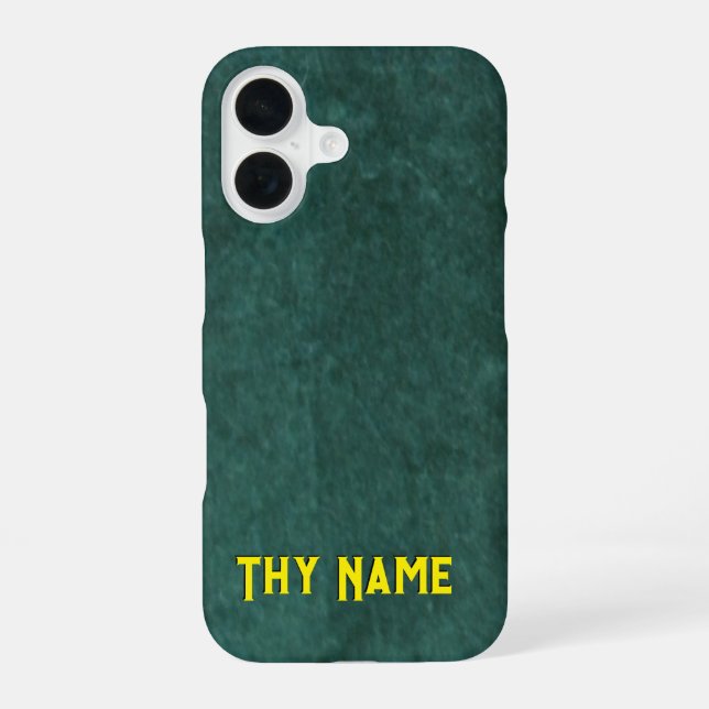 Green Felt design -  iPhone 16 Case (Back)